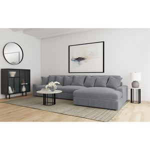 English Elm Cassidy Corduroy Sectional with Chaise Lounge for Relaxed Living Room Comfort B062S01422