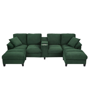 English Elm Swivel Barrel Accent Chair Chenille Tufted Round Club Seat for Living Room Lounge Green N719S002180F