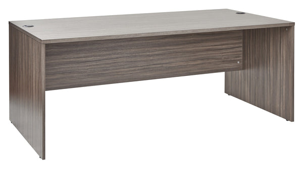 OSP Home Furnishings Lodi Modular Desk Shell with Cord Management and Scratch Resistant Laminate Work Surface 71X35 LOD-01-URB
