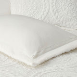 Madison Park Arya BOHO Embroidered Medallion Faux Fur Ultra Plush Comforter Mini Set MP10-5059 Ivory