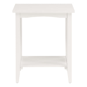 OSP Home Furnishings Sierra Side Table White Finish