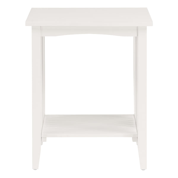 OSP Home Furnishings Sierra Side Table White Finish