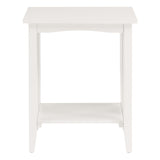 OSP Home Furnishings Sierra Side Table White Finish