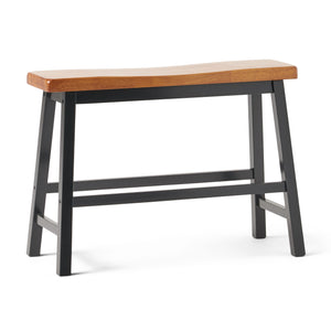 English Elm Christopher Knight Home® - POMEROY Walnut 24in Saddle Bench – Compact 35" L Wood Seat for Kitchen Nook, Home Bar Seating Elegance 56479.00