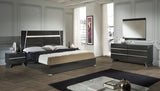 Queen Nova Domus Emporio Italian Modern Grey Bedroom Set