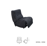 VIG Furniture Divani Casa Basil - Modern Dark Grey Fabric Small Electric Recliner Chair VGSX-22056-RCLNR-SML-EMBONY