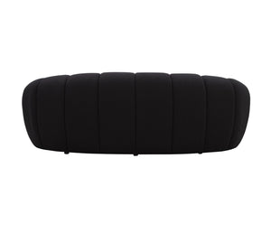 VIG Furniture Divani Casa Yolonda - Modern Curved Black Fabric Sofa Set VGEV-2126C-SET-BLK