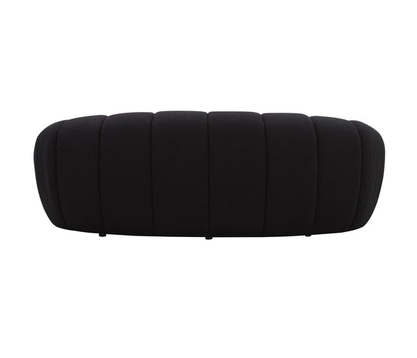 VIG Furniture Divani Casa Yolonda - Modern Curved Black Fabric Sofa Set VGEV-2126C-SET-BLK