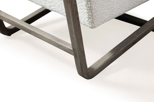 VIG Furniture Modrest Wilber - Modern Off-White Fabric + Grey Wood Accent Chair VGVC-S2305A-WHT