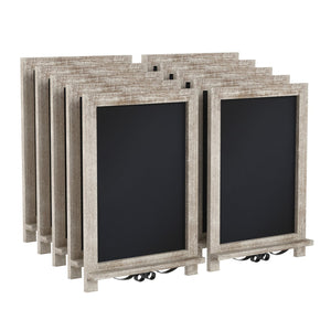 English Elm Canterbury Elegant Set of 10 Tabletop Magnetic Chalkboards with Scrolled Legs for Home or Business Weathered Brown 12"W x 1.88"D x 17"H 10-HFKHD-GDI-CRE8-822315-GG