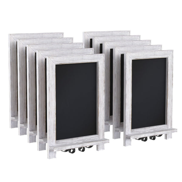 English Elm Canterbury Elegant Set of 10 Tabletop Magnetic Chalkboards with Scrolled Legs for Home or Business White Wash 9.5"W x 1.88"D x 14"H 10-HFKHD-GDIS-CRE8-022315-GG