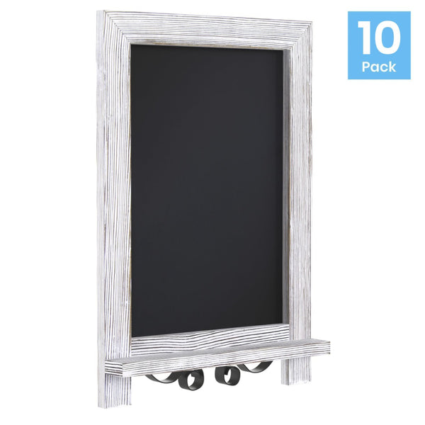 English Elm Canterbury Elegant Set of 10 Tabletop Magnetic Chalkboards with Scrolled Legs for Home or Business White Wash 9.5"W x 1.88"D x 14"H 10-HFKHD-GDIS-CRE8-022315-GG