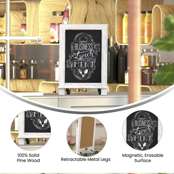 English Elm Canterbury Elegant Set of 10 Tabletop Magnetic Chalkboards with Scrolled Legs for Home or Business White Wash 9.5"W x 1.88"D x 14"H 10-HFKHD-GDIS-CRE8-022315-GG