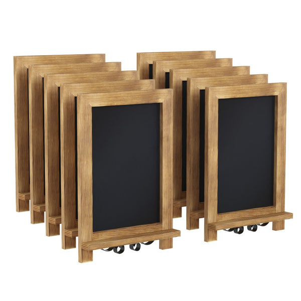 English Elm Canterbury Elegant Set of 10 Tabletop Magnetic Chalkboards with Scrolled Legs for Home or Business Torched Brown 9.5"W x 1.88"D x 14"H 10-HFKHD-GDIS-CRE8-122315-GG