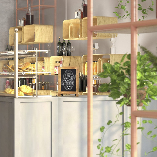 English Elm Canterbury Elegant Set of 10 Tabletop Magnetic Chalkboards with Scrolled Legs for Home or Business Torched Brown 9.5"W x 1.88"D x 14"H 10-HFKHD-GDIS-CRE8-122315-GG