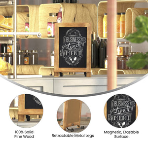 English Elm Canterbury Elegant Set of 10 Tabletop Magnetic Chalkboards with Scrolled Legs for Home or Business Torched Brown 9.5"W x 1.88"D x 14"H 10-HFKHD-GDIS-CRE8-122315-GG