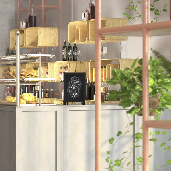 English Elm Canterbury Elegant Set of 10 Tabletop Magnetic Chalkboards with Scrolled Legs for Home or Business Black 9.5"W x 1.88"D x 14"H 10-HFKHD-GDIS-CRE8-222315-GG