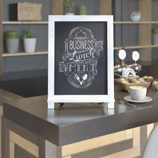 English Elm Canterbury Elegant Set of 10 Tabletop Magnetic Chalkboards with Scrolled Legs for Home or Business Rustic Blue 12"W x 1.88"D x 17"H 10-HFKHD-GDIS-CRE8-422315-GG