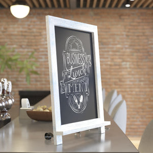 English Elm Canterbury Elegant Set of 10 Tabletop Magnetic Chalkboards with Scrolled Legs for Home or Business Rustic Blue 12"W x 1.88"D x 17"H 10-HFKHD-GDIS-CRE8-422315-GG