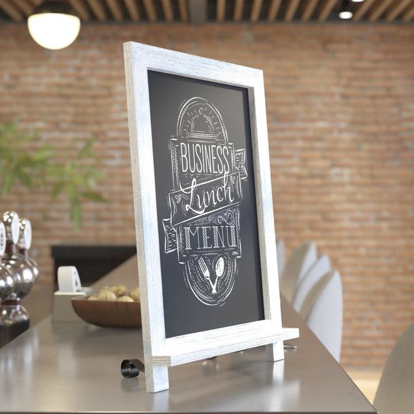 English Elm Canterbury Elegant Set of 10 Tabletop Magnetic Chalkboards with Scrolled Legs for Home or Business Rustic Blue 12"W x 1.88"D x 17"H 10-HFKHD-GDIS-CRE8-422315-GG