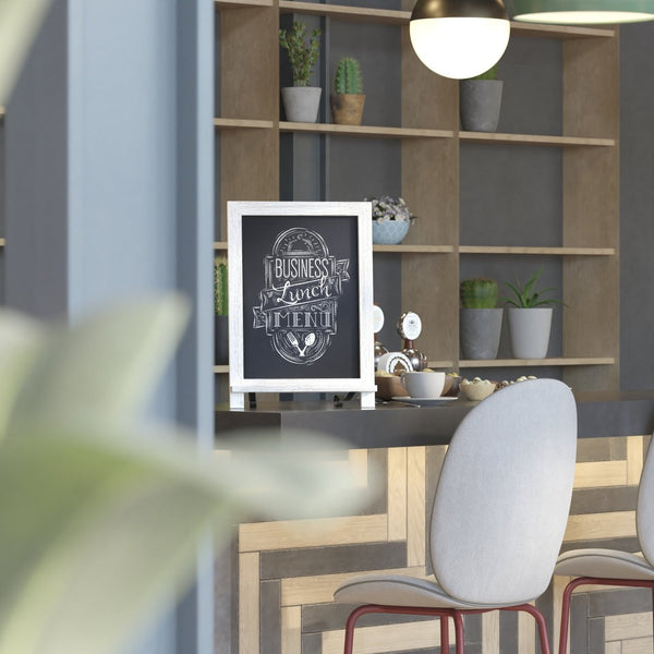 English Elm Canterbury Elegant Set of 10 Tabletop Magnetic Chalkboards with Scrolled Legs for Home or Business White Wash 12"W x 1.88"D x 17"H 10-HFKHD-GDIS-CRE8-522315-GG