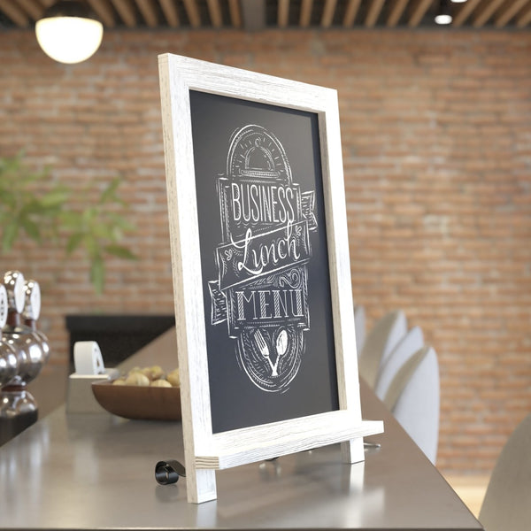 English Elm Canterbury Elegant Set of 10 Tabletop Magnetic Chalkboards with Scrolled Legs for Home or Business White Wash 12"W x 1.88"D x 17"H 10-HFKHD-GDIS-CRE8-522315-GG