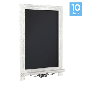 English Elm Canterbury Elegant Set of 10 Tabletop Magnetic Chalkboards with Scrolled Legs for Home or Business White Wash 12"W x 1.88"D x 17"H 10-HFKHD-GDIS-CRE8-522315-GG