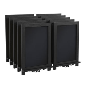 English Elm Canterbury Elegant Set of 10 Tabletop Magnetic Chalkboards with Scrolled Legs for Home or Business Black 12"W x 1.88"D x 17"H 10-HFKHD-GDIS-CRE8-722315-GG