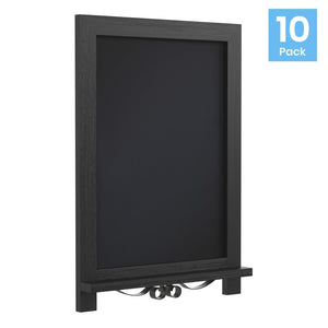 English Elm Canterbury Elegant Set of 10 Tabletop Magnetic Chalkboards with Scrolled Legs for Home or Business Black 12"W x 1.88"D x 17"H 10-HFKHD-GDIS-CRE8-722315-GG