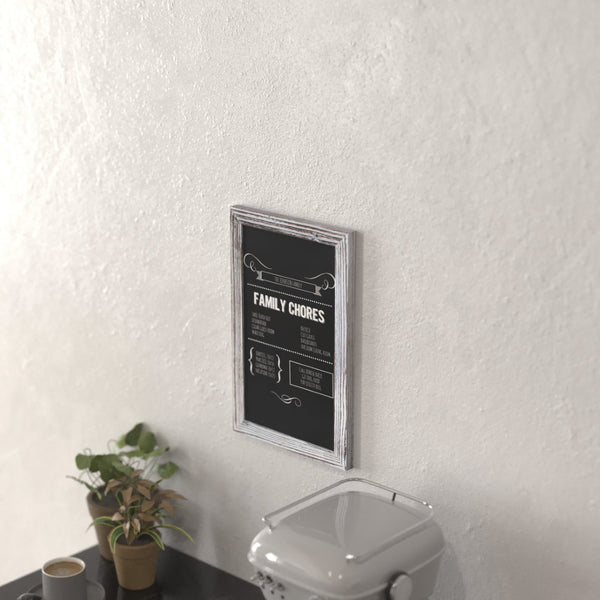 English Elm Canterbury Magnetic Chalkboard Sign Set of 10 - Versatile Wall-Mount Memo Boards for Home & Business White Wash 11"W x 0.75"D x 17"H 10-HGWA-GDIS-CRE8-662315-GG