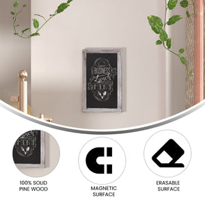 English Elm Canterbury Magnetic Chalkboard Sign Set of 10 - Versatile Wall-Mount Memo Boards for Home & Business White Wash 11"W x 0.75"D x 17"H 10-HGWA-GDIS-CRE8-662315-GG