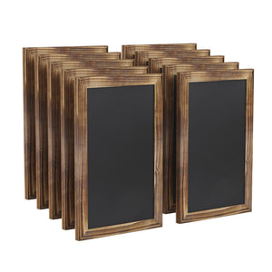 English Elm Canterbury Magnetic Chalkboard Sign Set of 10 - Versatile Wall-Mount Memo Boards for Home & Business Torched Brown 11"W x 0.75"D x 17"H 10-HGWA-GDIS-CRE8-762315-GG