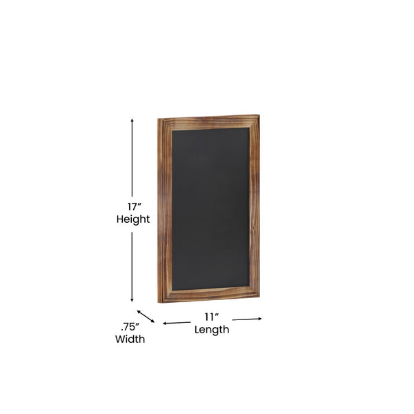 English Elm Canterbury Magnetic Chalkboard Sign Set of 10 - Versatile Wall-Mount Memo Boards for Home & Business Torched Brown 11"W x 0.75"D x 17"H 10-HGWA-GDIS-CRE8-762315-GG