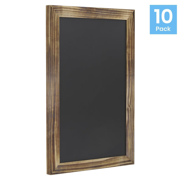 English Elm Canterbury Magnetic Chalkboard Sign Set of 10 - Versatile Wall-Mount Memo Boards for Home & Business Torched Brown 11"W x 0.75"D x 17"H 10-HGWA-GDIS-CRE8-762315-GG