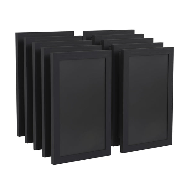 English Elm Canterbury Magnetic Chalkboard Sign Set of 10 - Versatile Wall-Mount Memo Boards for Home & Business Rustic Black 11"W x 0.75"D x 17"H 10-HGWA-GDIS-CRE8-862315-GG