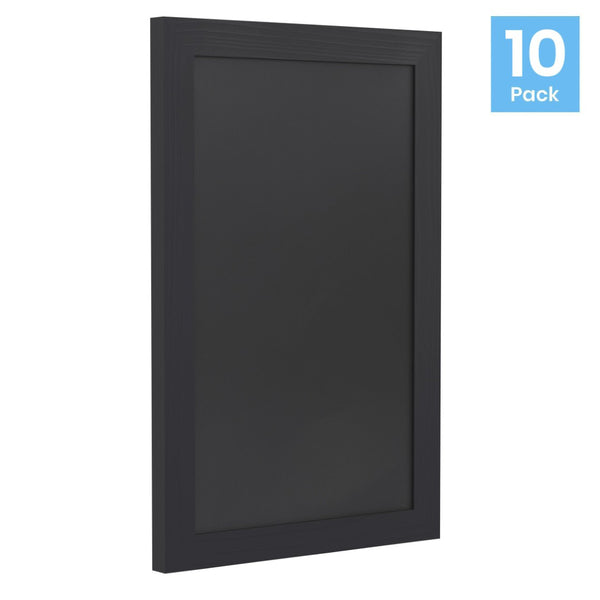 English Elm Canterbury Magnetic Chalkboard Sign Set of 10 - Versatile Wall-Mount Memo Boards for Home & Business Rustic Black 11"W x 0.75"D x 17"H 10-HGWA-GDIS-CRE8-862315-GG