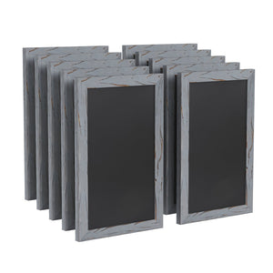 English Elm Canterbury Magnetic Chalkboard Sign Set of 10 - Versatile Wall-Mount Memo Boards for Home & Business Rustic Grey 11"W x 0.75"D x 17"H 10-HGWA-GDIS-CRE8-962315-GG