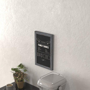 English Elm Canterbury Magnetic Chalkboard Sign Set of 10 - Versatile Wall-Mount Memo Boards for Home & Business Rustic Grey 11"W x 0.75"D x 17"H 10-HGWA-GDIS-CRE8-962315-GG