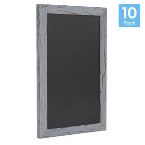 English Elm Canterbury Magnetic Chalkboard Sign Set of 10 - Versatile Wall-Mount Memo Boards for Home & Business Rustic Grey 11"W x 0.75"D x 17"H 10-HGWA-GDIS-CRE8-962315-GG