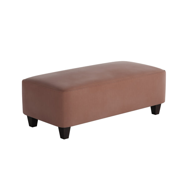 Fusion Bella Rosewood Cocktail Ottoman - Stylish Rectangular Padded Centerpiece For Living Room Decor Rose W,100% Polyester 100-c Bella Rosewood Cocktail Ottoman