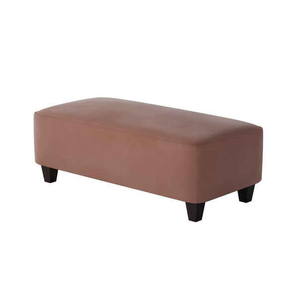 Fusion Bella Rosewood Cocktail Ottoman - Stylish Rectangular Padded Centerpiece For Living Room Decor Rose W,100% Polyester 100-c Bella Rosewood Cocktail Ottoman