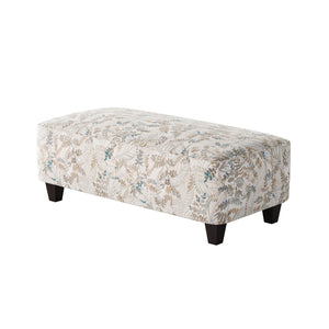 Fusion Fetty Citrus Cocktail Ottoman - Stylish, Padded Centerpiece For Family Spaces With Fun Pattern Multi S,96% Polyester,4% Linen 100-c Fetty Citrus Cocktail Ottoman