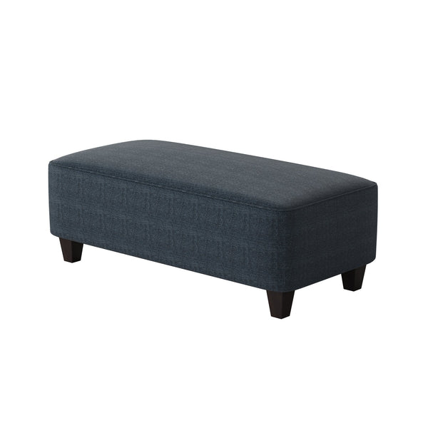 Fusion Theron Indigo Cocktail Ottoman - Stylish Padded Centerpiece For Living Rooms, Safe For Kids Blue Ws,100% Polyester 100-c Theron Indigo Cocktail Ottoman