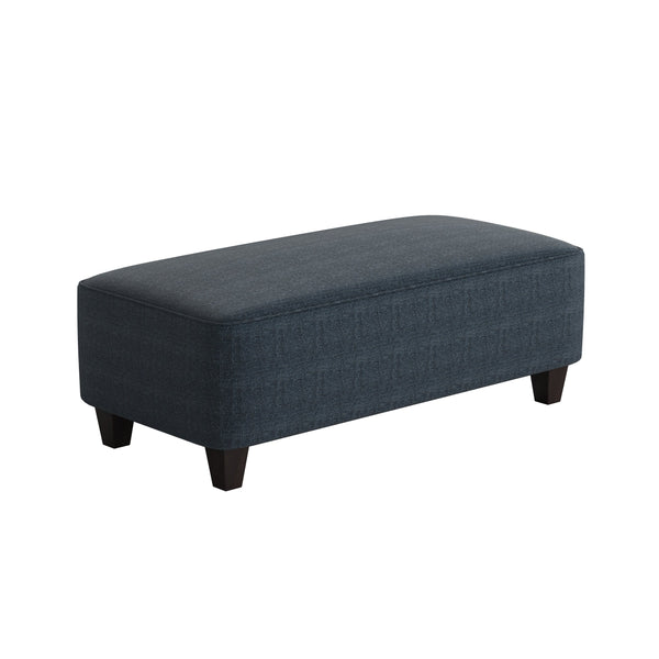 Fusion Theron Indigo Cocktail Ottoman - Stylish Padded Centerpiece For Living Rooms, Safe For Kids Blue Ws,100% Polyester 100-c Theron Indigo Cocktail Ottoman