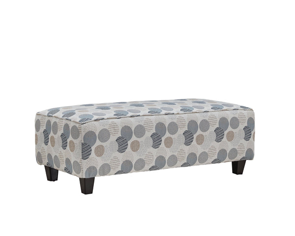 Fusion Jonah Dew Drop Lake Cocktail Ottoman - Stylish, Kid-safe, Versatile Seating With Fun Pattern & Durability Multi S ,100% Polyester 100 Dew Drop Lake Cocktail Ottoman