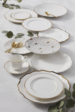Lenox Federal Porcelain Place Setting with 24 Karat Gold Rim for Elegant Dining Tables 100191602