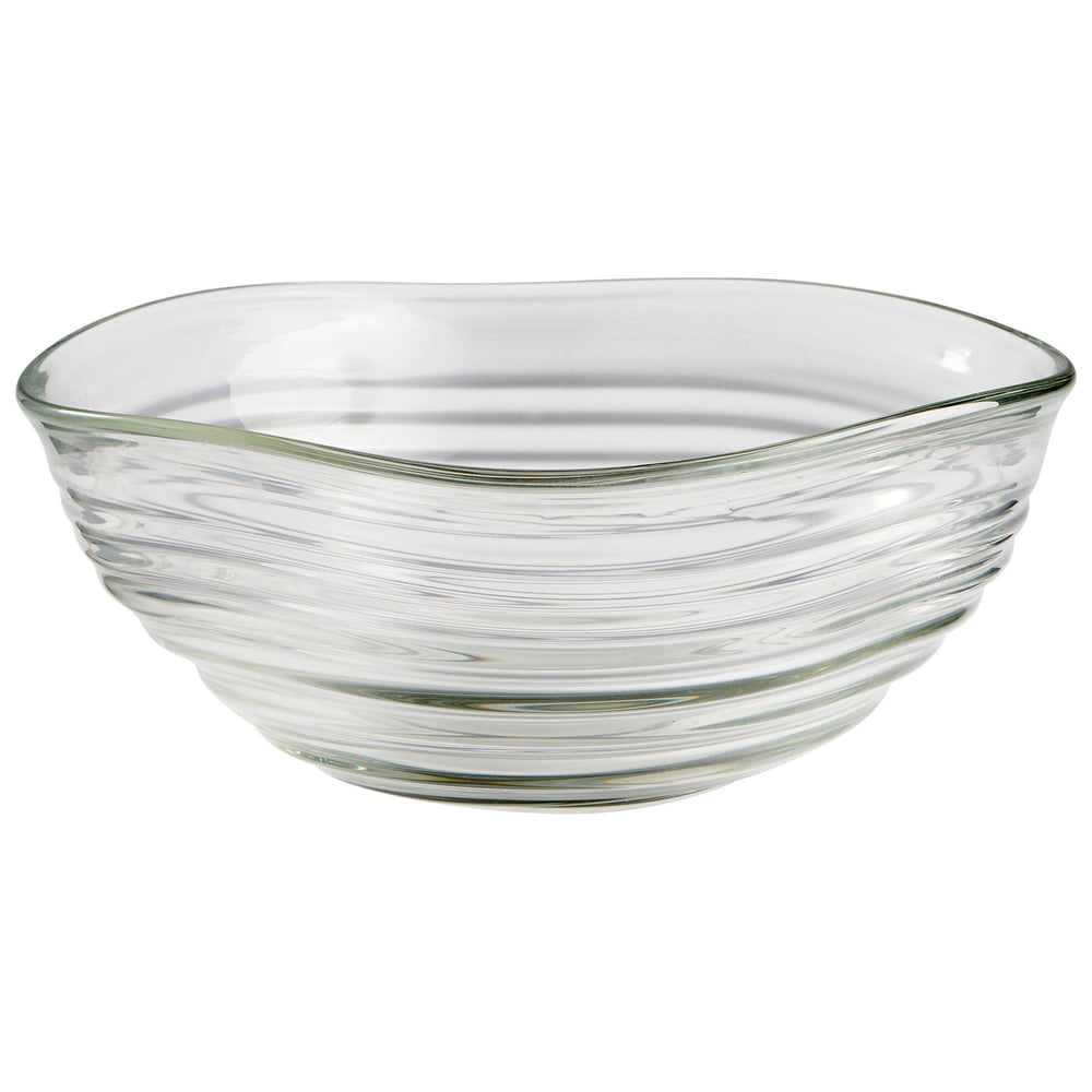 Wavelet Bowl Clear 10021 Cyan Design
