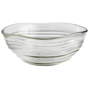 Wavelet Bowl Clear 10021 Cyan Design