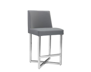 Howard Counter Stool - Stainless Steel - Grey 100219 Sunpan