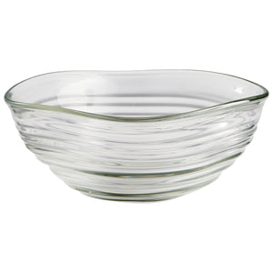 Wavelet Bowl Clear 10021 Cyan Design